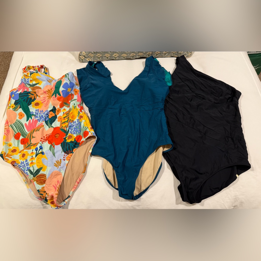 Summersalt Blue and Black One Piece Swimsuit